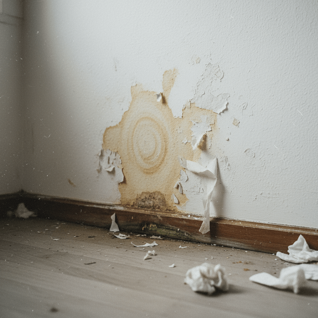 Feuchter Fleck an der Wand Wasserschaden Rohrbruch